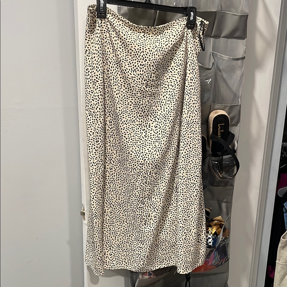 Cream maxi Slip Skirt